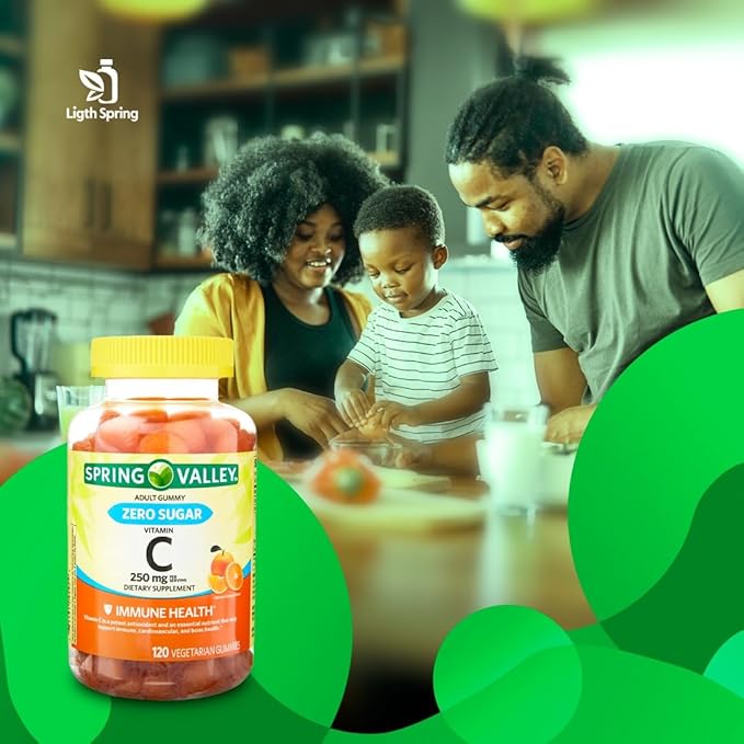 Zero Sugar Vitamin C Gummies Dietary Supplement, 250 mg, 120 Ct Bundle with Exclusive Vitamins & Minerals - A to Z - Better Ligth&Spring Guide