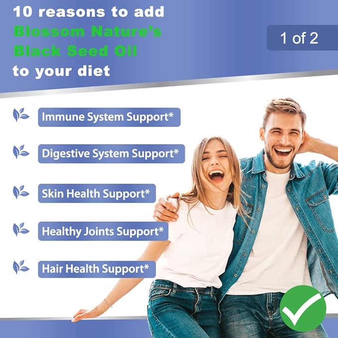 Black Seed Oil Capsules 1000mg - Premium Black Cumin Seed Oil Capsules - Black Seed Oil Liquid Pills - Virgin Cold Pressed Nigella Sativa Oil Pills - Blackseed Oil - 120 Cap (2 Month Supply)