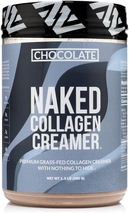Naked Collagen Mocha Coffee Creamer - Collagen Creamer For Coffee - Dairy-Free, Gluten-Free, GMO-Free - Support Hair, Skin, and Nails - 40 Servings