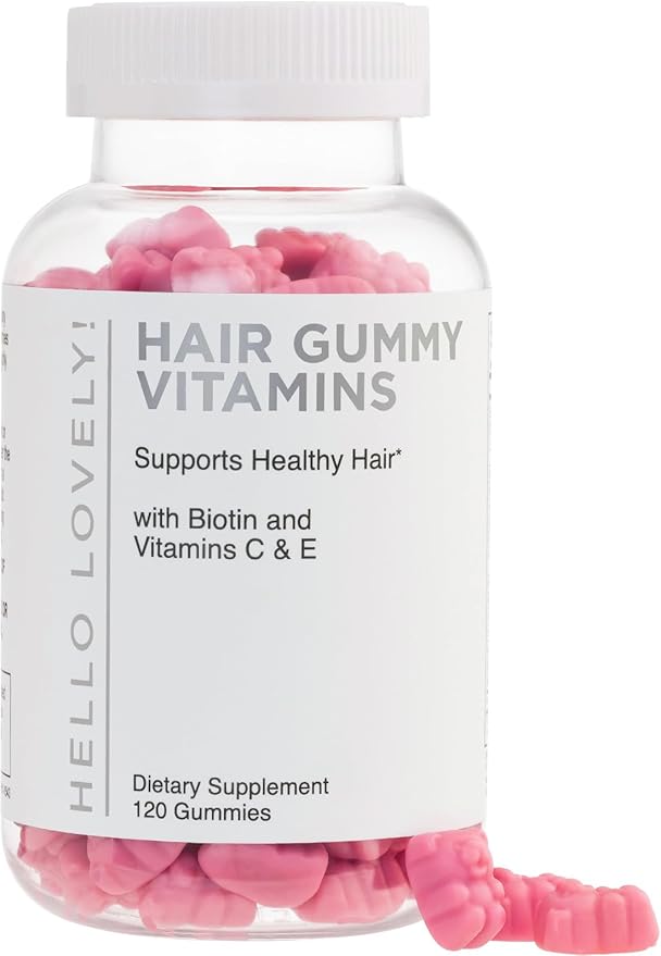 Hair Vitamins Gummies with Biotin 5000 mcg - Vitamin E, C & Zinc Support Hair Growth for Women & Men, Premium Vegetarian & Non-GMO, Stronger, Beautiful Hair, Skin & Nails Supplement - 120 Gummy Bears