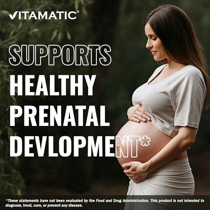 Vitamatic Folic Acid 5mg (5000 mcg) – 120 Vegetarian Tablets per Bottle – Vitamin B9 (Folate) – 3-Pack | Total 360 Tablets