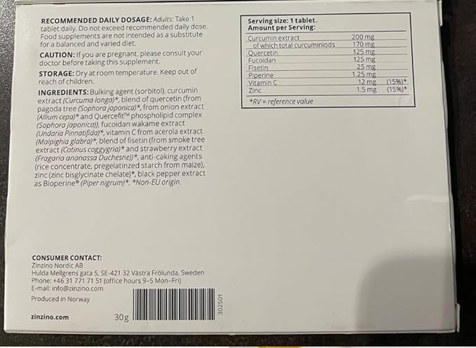 ZinoGene+ - Deep Cleanse Supplement with Fucoidans, Polyphenols, Vitamin C & Zinc - Supports Revitalized Health - 30 Tablets