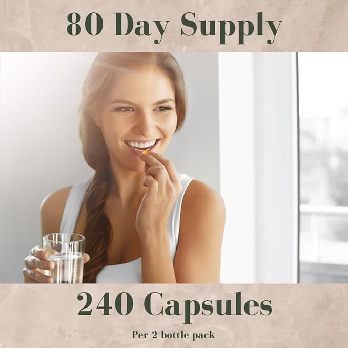 Research Labs Organic Lions Mane Supplement Capsules, 2 Fer 1 Ad - 240 Capsules w/Patent Litropane™ Immune System Booster Nootropic Brain Support Mushroom Supplement. 10X Extract comparable 18000mg