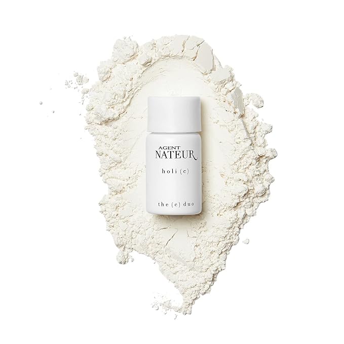 Agent Nateur - holi (c) Natural C Duo Calcium + Vitamin C Powder | Vegan, Non-Toxic, Clean Skincare (.10 oz | 3ml)