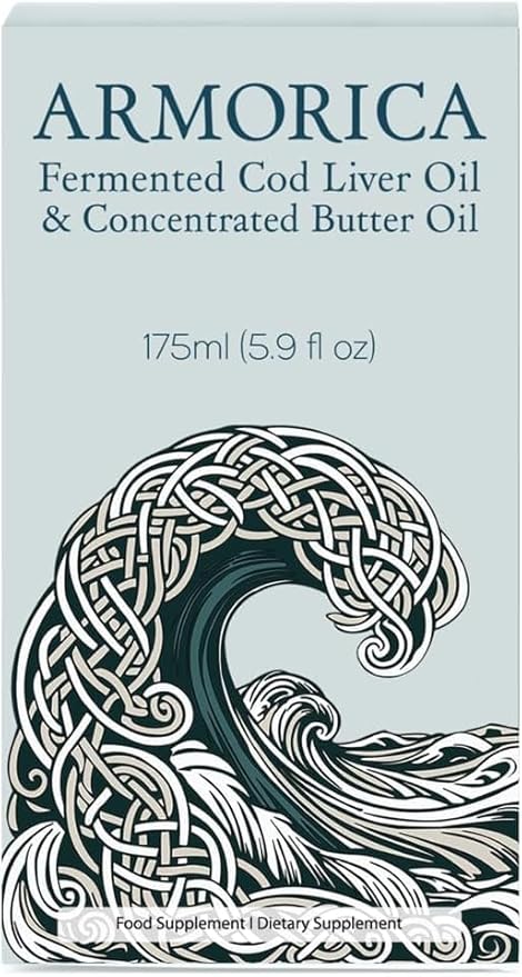 Fermented Cod Liver Oil & Concentrated Butter Oil | Natural Source of Fat Soluble Vitamins | Health Omega-3 Fats | Cold-Processed Oils (175ml)