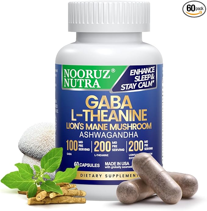 Lions Mane Mushroom Supplement Modern Mushrooms Capsules, Mushroom Supplement with Lions Mane, L-Theanine, & Ashwagandha Extract to Support Energy, Focus, Immunity, & Digestion - 60 Caps