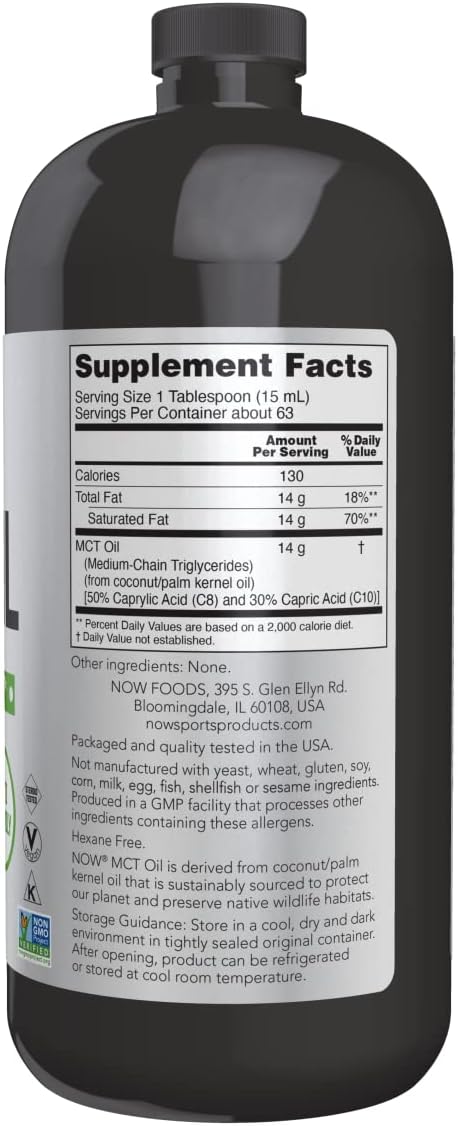 NOW Foods MCT 100% Oil, 32 fl oz