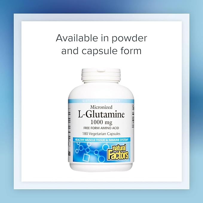 Natural Factors, Micronized L-Glutamine Drink Mix 5000 mg, Supports Muscles and Immune Function, 8 Oz