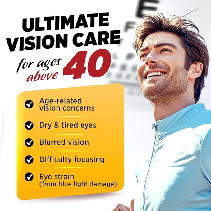 LABO Nutrition Ultimate VisionREGAIN, Eye Vitamin Beyond AREDS 2 Formula with Lutein, Zeaxanthin, Saffron Extract, Blueberry for Macular & Retinal Health, Eye Fatigue, Night Vision Support 60 Countsx3