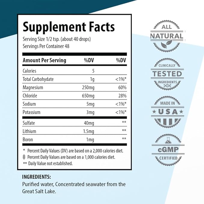 Waiora Essential Trace Minerals | Help Replenish Lost/Depleted Mineral | 60+ Ionic Trace Minerals | Support Body’s Vital Functions, pH Balance | Plus Electrolytes for Hydration (4 Bott /192 serv)