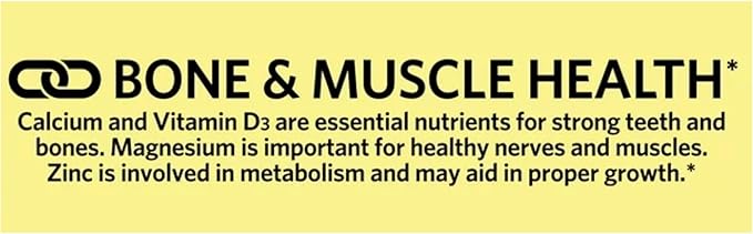 Calcium Magnesium Zinc with Vitamin D3 | Calcium Supplement | Calcium Magnesium Zinc | Calcium 600 mg with vitamin D3 | Calcium Magnesium Supplement + STS Sticker.