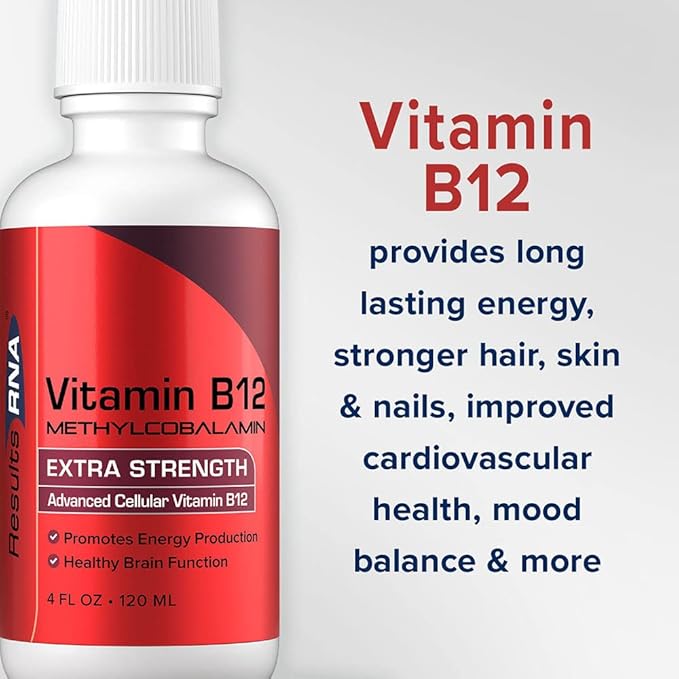 Results RNA - Advanced Cellular Vitamin B12 Methylcobalamin Supports Heart Health, Good Mood, Energy & Brain Function. Enjoy Superior Absorption Vitamin B12 Formula. (2 oz - 30 Servings)