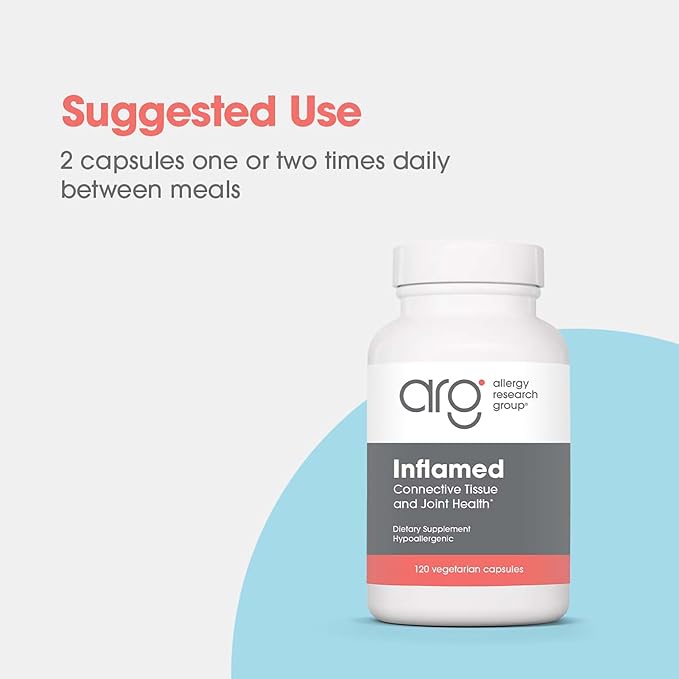 Allergy Research Group InflaMed Joint Health Supplement - Joint Support Supplement for Men & Women, Molybdenum, Turmeric, MSM, Boswellia,Connective Tissue Health - 120 Count