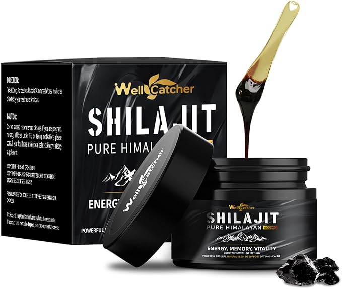 Pure Himalayan Shilajit Resin for Men Women: Natural Organic Shilajit Supplement 600MG Rich in 85+ Trace Minerals 75%+ Fulvic Acid for Energy Immunity Focus Support 50 Servings