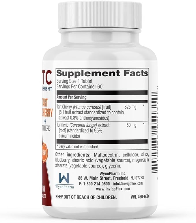 INVIGOFLEX TC - Tart Cherry and Tumeric (60 caplets)
