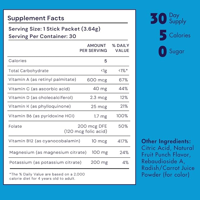 Critter Vitamin H2O – Kids’ Hydration & Multivitamin Drink Mix – Electrolytes, Essential Vitamins, Delicious Natural Flavors – 30 Single-Serve Packets