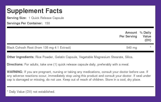 Piping Rock Black Cohosh Root Extract | 700 mg | 100 Capsules | Concentrated | Non-GMO, Gluten Free Supplement