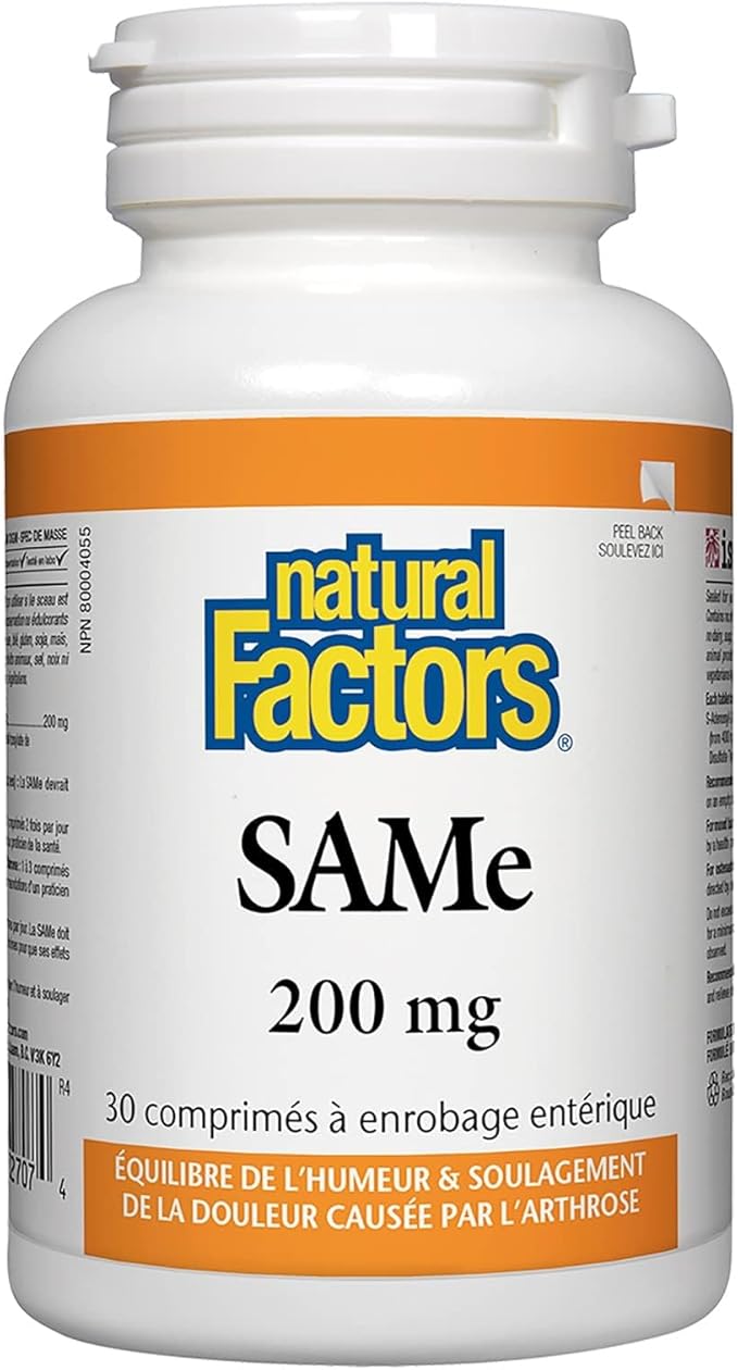 Natural Factors - Same 200mg, Joint & Mood Support, 30 Enteric Coated Tablets