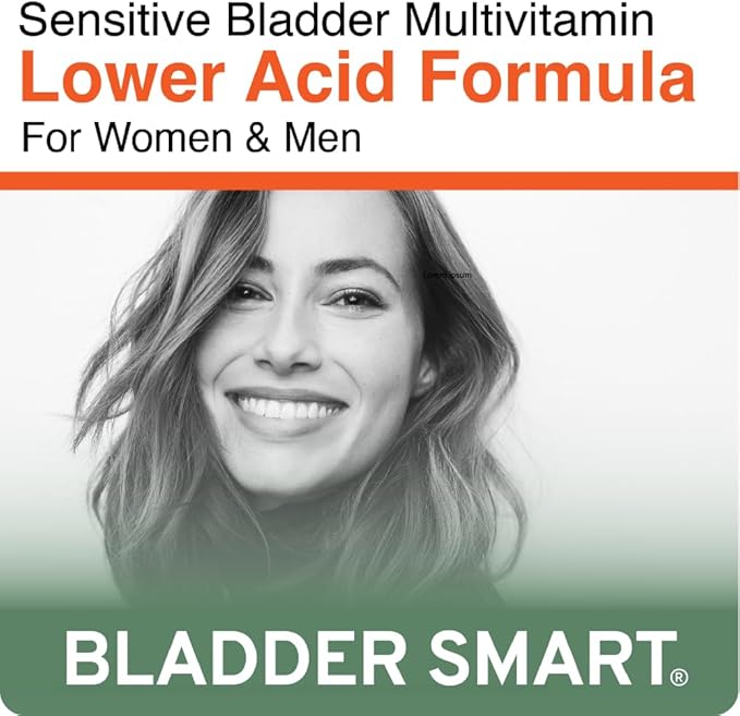 | Lower-Acid Multivitamin for Sensitive Bladders | 12 Vitamins & 10 Minerals | Buffered Vitamin C & Burdock Root | USA Manufactured | 60 Capsules
