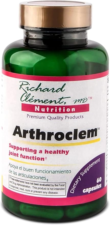 Richard Clement Nutrition Arthroclem Joint Health Supplement – Glucosamine & Chondroitin Formula for Joint Health Support – 60 Capsules