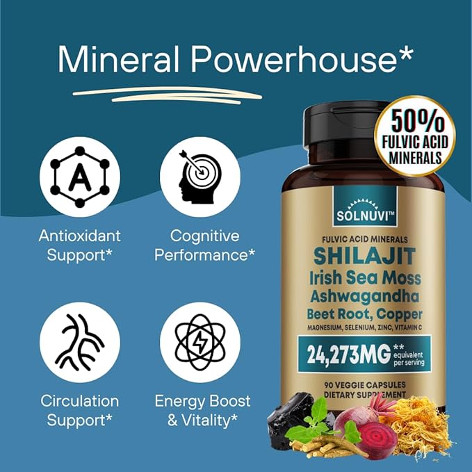 Ultimate Antioxidant Bundle - Shilajit Pure Himalayan Organic & Morosil - Fulvic Acid Trace Minerals, Irish Sea Moss, Ashwagandha, Copper, Beet Root - Non-GMO, Gluten-Free, Vegan Supplement