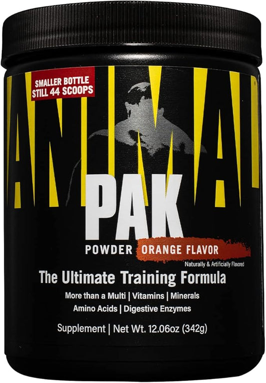 Animal Pak – Convenient All-in-One Vitamin & Supplement Powder – Zinc, Vitamins C, B, D, Amino Acids and More – Sports Nutrition Performance Multivitamin for Women & Men – 44 Scoops, Orange Crushed