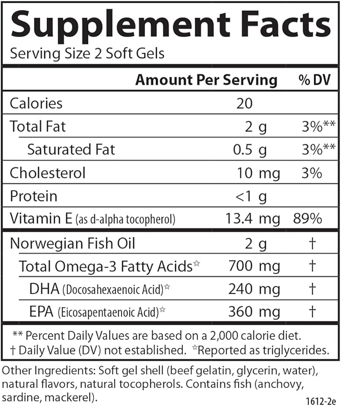 Carlson - Teen's Smart Catch, 700 mg Omega-3s, Cognitive Development, Brain Function & Vision Support, Lemon, 180 Softgels