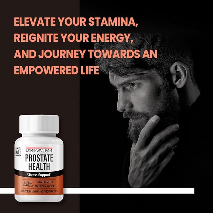 JungKwanJang Prostate Health with Saw Palmetto and American Ginseng for Prostate, Stamina, Hair Loss Support, dht Blocker, All-Natural Supplement, 60 Capsules for Men & Women