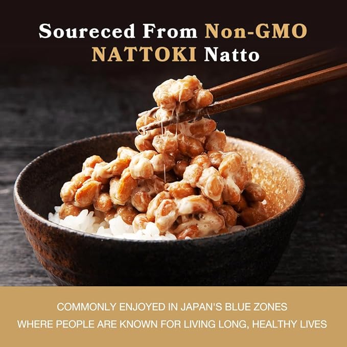 DAIKEN Nattokinase 5,000 FU, High Potency Nattokinase Supplement, Non-GMO & Vegan, Lab Tested, 60 Capsules (Pack of 2)
