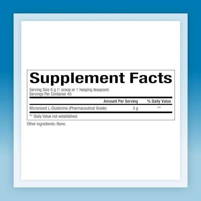 Natural Factors, Micronized L-Glutamine Drink Mix 5000 mg, Supports Muscles and Immune Function, 8 Oz