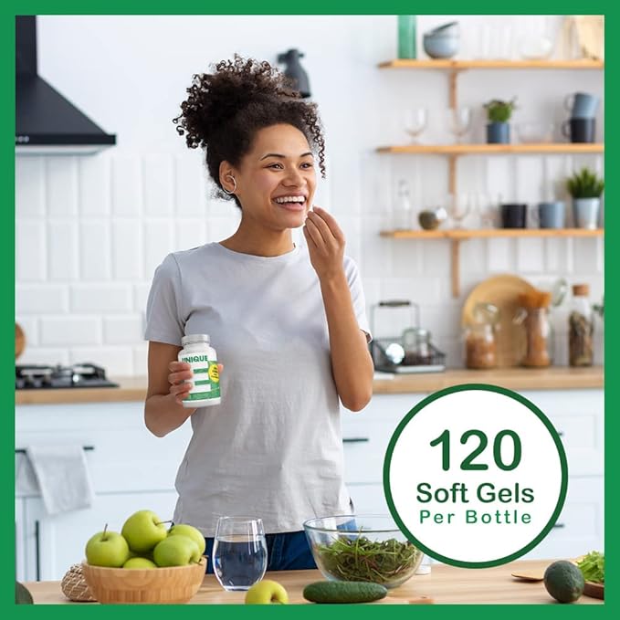 UNIQUE E A.C. Grace Company Mixed Tocopherols 120 Soft Gels, Supports Healthy Brain Function, General Health, and Aging Support, All-Natural Vitamin E and Kosher