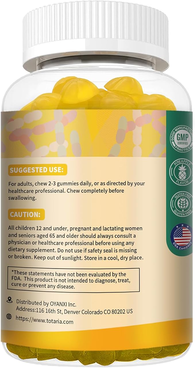 9-in-1 Probiotic Fiber Gummies for Adults Teens 16G Fiber per Serving, Psyllium Fiber Supplement with 5 Billion CFU Bacillus Coagulans, Inulin, ACV for Digestion Gut Immunity - 60 Gummies