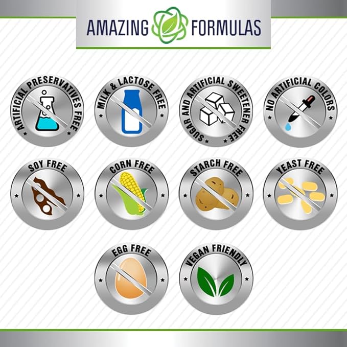 Amazing Formulas CoQ10 with BioPerine Supplement | 100 Mg Per Serving | 120 Veggie Capsules | Non-GMO | Gluten Free | Made in USA