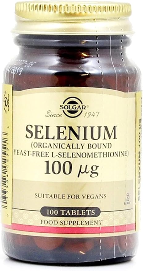 Solgar Yeast-Free Selenium 100 mcg - 100 Tablets - Supports Antioxidant & Immune System Health - Non-GMO, Gluten Free, Dairy Free, Kosher - 100 Servings
