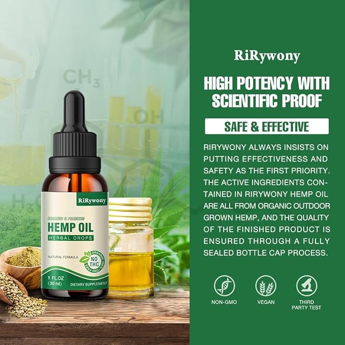 (3-Pack) High Potency Hemp Oil - 25,000 Maximum Strength - Natural Hemp Oil - C02 Extraction,Organic, Vegan, Non-GMO