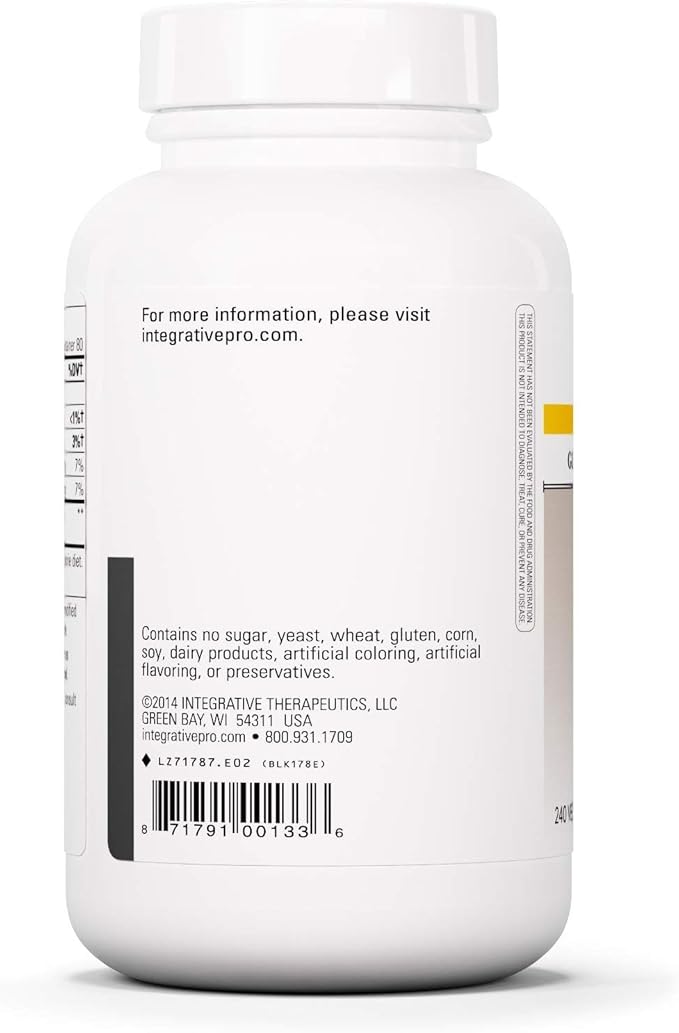 Integrative Therapeutics Glucosamine Sulfate - Building Block of Cartilage* - for Women and Men - Gluten Free - Dairy Free - 240 Capsules