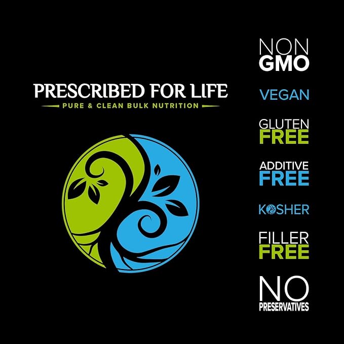 Prescribed For Life Alpha GPC Powder, L Alpha glycerylphosphorylcholine, Choline Supplement for Cognitive Function and Healthy Memory & Brain Support, Non GMO, Vegan, Soy Free (2kg / 4.4lb)