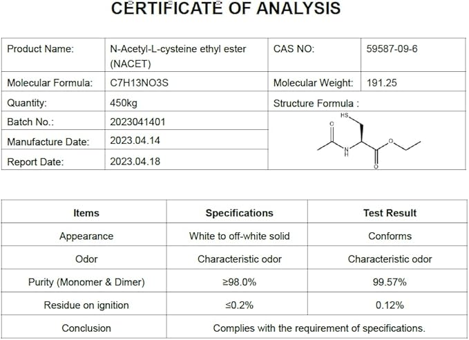 GlyNAC-ET NAC Supplement N-Acetyl Cysteine Ethyl Ester - 20x More Bioavailable Than GlyNAC - Glycine & N-acetylcysteine Ethyl Ester Anti Aging Supplement, Boost Glutathione (60 Capsules)