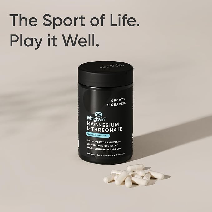 Sports Research Brain Health Large Pack with Fish Oil Mini-Softgels (Easy to Swallow) Omega-3 Fatty Acids from Wild Caught Alaska Pollock & Magtein Magnesium L-Threonate Supplement
