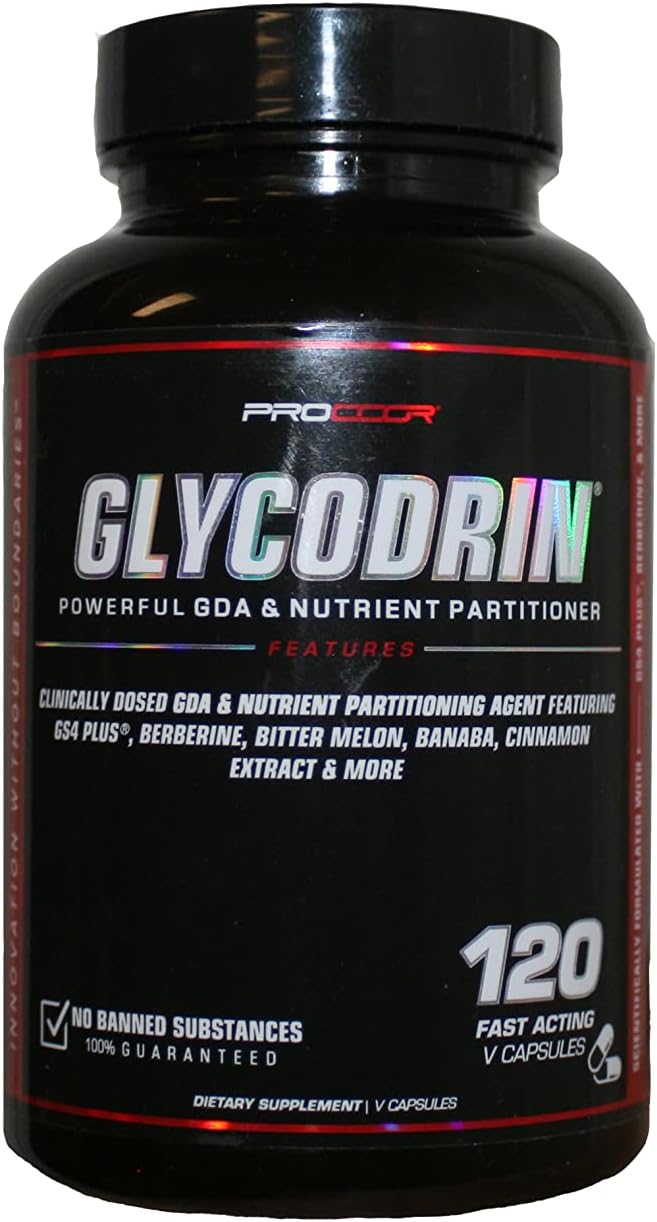 GLYCODRIN | Powerful GDA with Berberine HCL, Cinnamon, Banaba, Patented GS4 Plus & More; 120 V Caps (60 Servings)