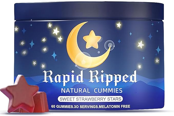 Natural Aid Gummies - 60 Gummies, Relax and Sleep - Vegan, Gluten Free, Non-Addictive