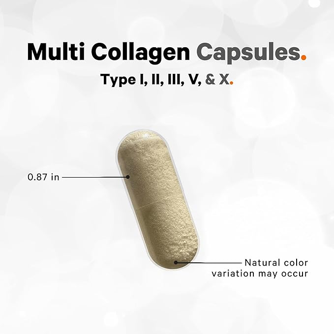 Codeage Multi Collagen Capsules – 5 Collagen Types I, II, III, V & X – Hydrolyzed Grass-Fed Bovine Protein with Ashwagandha, Amla, and Vitamins - 2-Pack