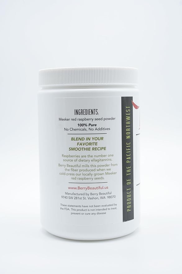 Meeker Red Raspberry Seed Powder - Natural Source of Ellagic Acid and Fiber - Locally Milled from US-Grown Raspberry Seeds - 1 lb / 454 g