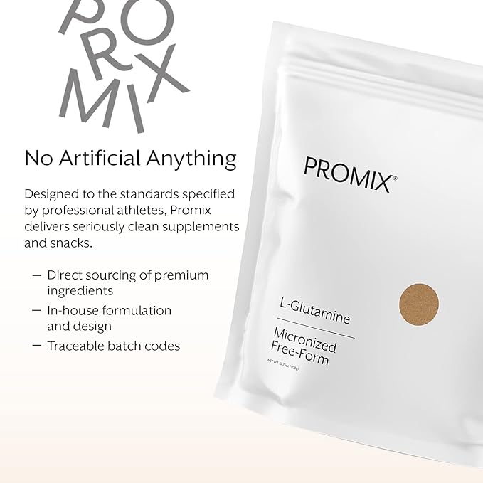 ProMix Nutrition L-Glutamine - Pure Micronized Free Form - Unflavored, 180 Servings