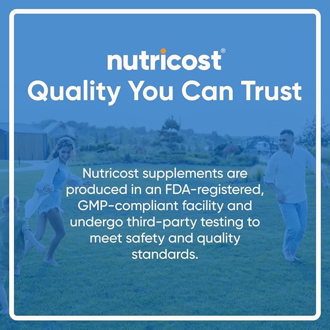 Nutricost N-Acetyl L-Cysteine (NAC) 600mg, 180 Capsules - Non-GMO, Gluten Free