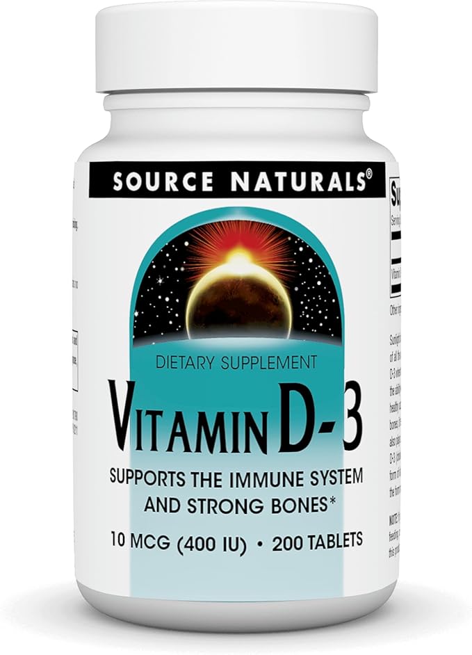 Source Naturals Vitamin D-3 400 IU 200 tablets