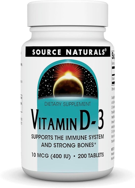 Source Naturals Vitamin D-3 400 IU 200 tablets
