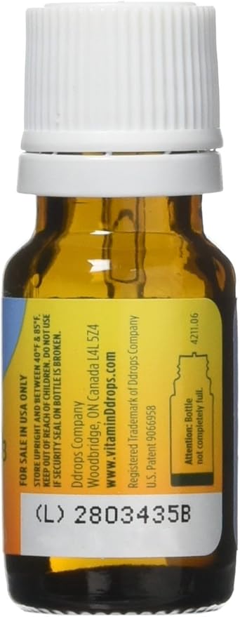 Ddrops Baby 400 Iu Vitamin D3 Drops, 90 Count (Pack of 3)