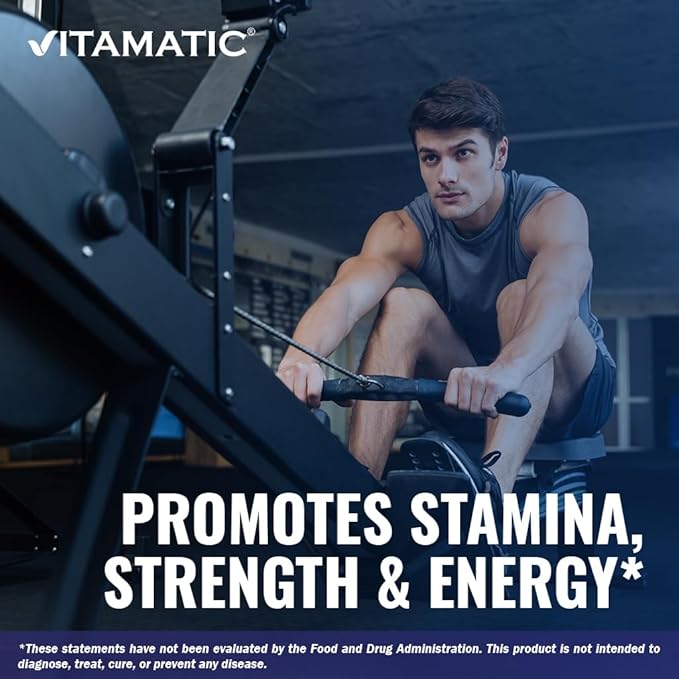 Vitamatic Tribulus Terrestris for Men - 2000 mg per Serving - 95% Saponins - 180 Vegetable Capsules - Made in The USA - Gluten Free & Non-GMO