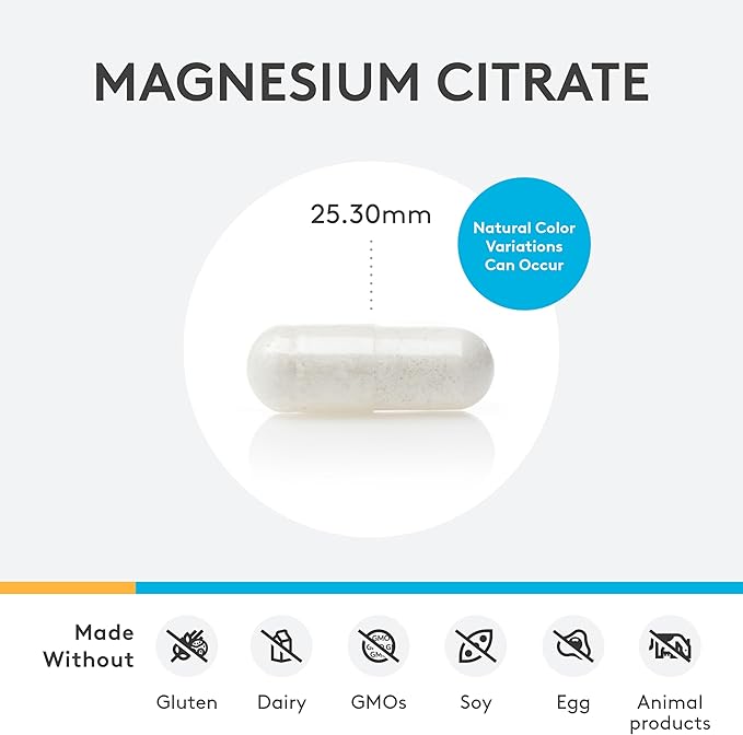 XYMOGEN Magnesium Citrate Capsules - Vegan Magnesium Supplement for Women + Men - Regularity, Muscle, Bone + Heart Health Supplements (120 Magnesium Pills)